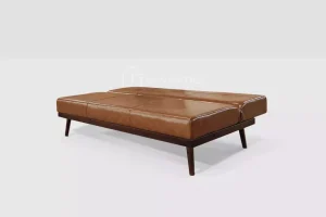 Mẫu sofa gỗ thả nệm Enda có thể bật lưng ra thành giường tiện dụng