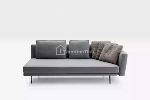 Sofa giường Willow Cut, chân ghế gỗ hiện đại  - Tâm Vĩnh Thái