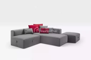 Sofa góc giường Hebe Bloc, chất liệu bọc vải nỉ nội địa - Tâm Vĩnh Thái