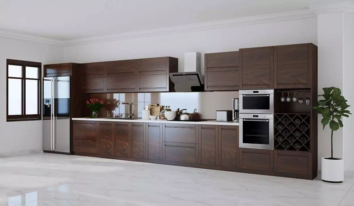 Mẫu thiết kế tủ bếp đẹp kiểu dáng chữ I