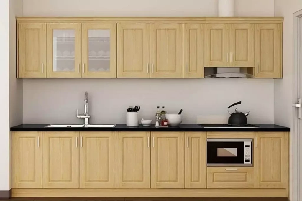Tủ phòng bếp chữ I đơn giản